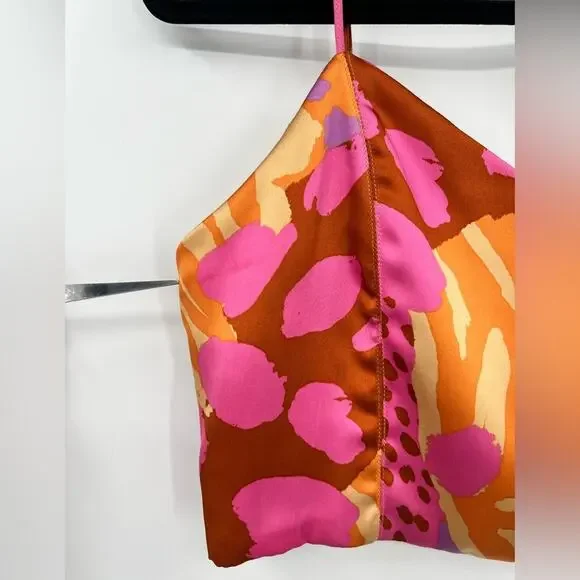 Christian Lacroix Crop Top Colorful Animal Print Art Ruched Back Y2K Size Large - Picture 12 of 13